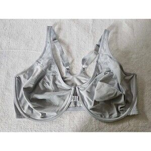 Delimira Front Close Underwire Bra Blue Unlined Full Coverage 42DD 95E W601